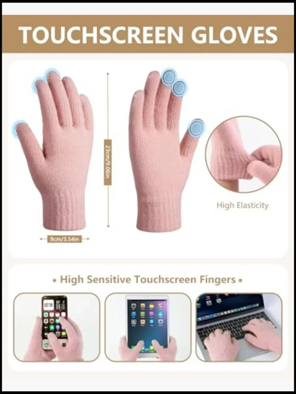 Winter Beanie Scarf Gloves Set, Cable Knit, Touchscreen Gloves, Warm Accessory